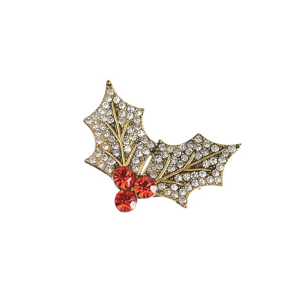 Hot Tomato Holly & Berry Brooch